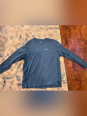 Huk Long Sleeve Performance Tee - Slate Blue